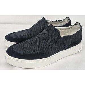 Sarto By Franco Sarto Lazer Platform Slip Ons Black Snake Embossed Leather Sz 7